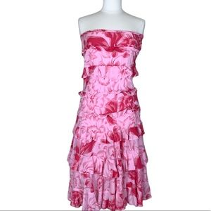 Anthropologie FEI Open Horizons Tiered Ruffle Floral Dress, 0